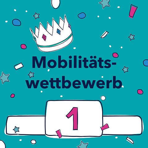 SMILE24 Mobilitätswettbewerb Krone Siegertreppchen