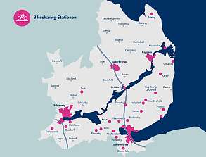 Karte der Bikesharing-Stationen